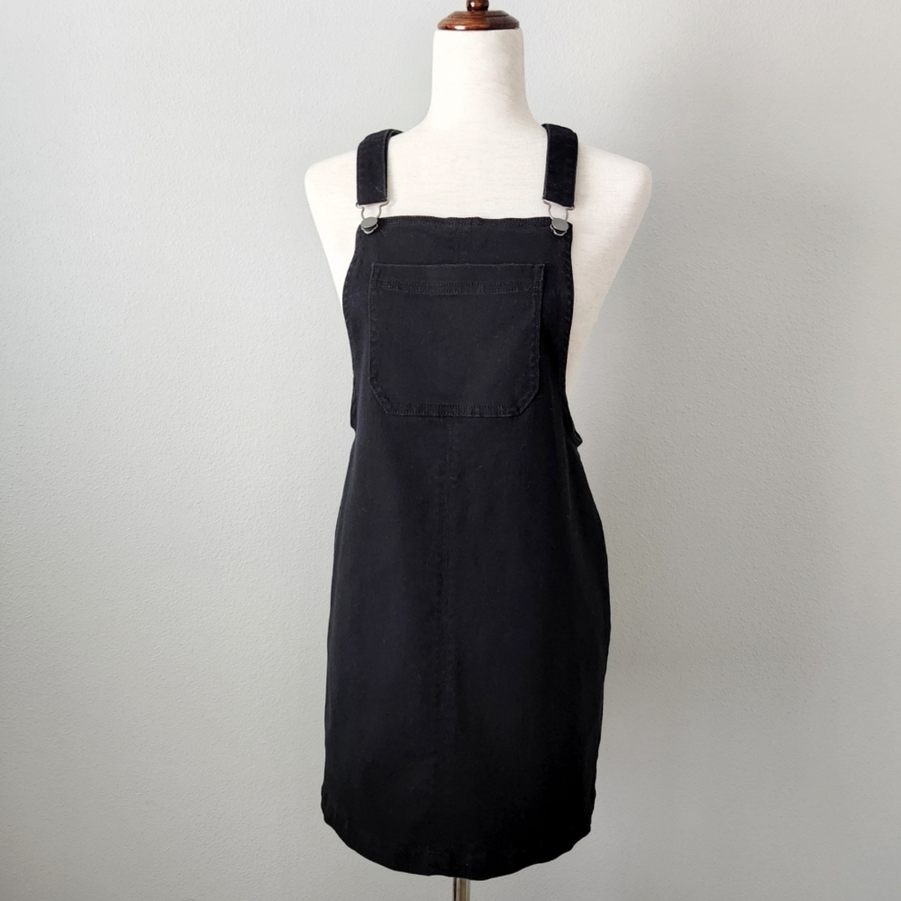 Wild Fable Black Stretch Overall Jumper With Front Pocket, Size Small